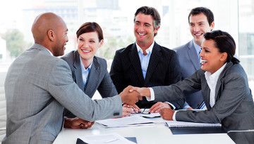 #1_smiling business interaction Smilling Business Interaction